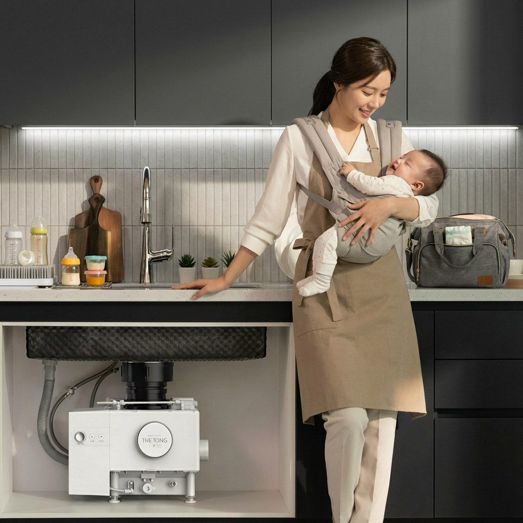 [공식판매점] 블랙홀더킹 음식물처리기 쓰레기 분쇄기 미생물 씽크대 가정용 명품 분쇄형