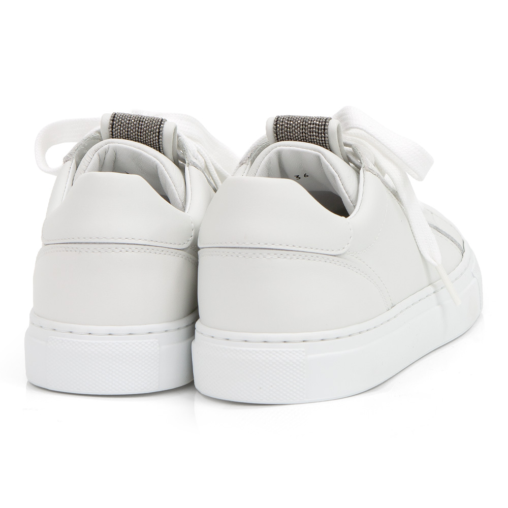 브루넬로쿠치넬리 레더 화이트 스니커즈 MZGSG2525 C7592 (2025 S/S) SIZE 36,37 - 상세 이미지 4