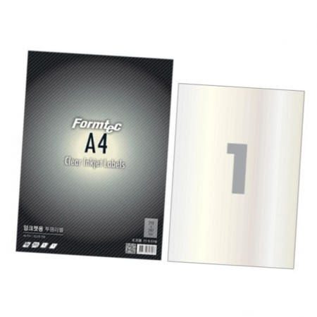 소모품 폼텍 라벨지 5장 투명라벨 권(1개입) IC-3130