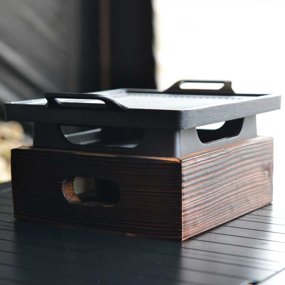 정사각(소)불판 풀세트 고체연료30g(32개)포함 가정용화로 개인 바베큐화로 1인용 불판