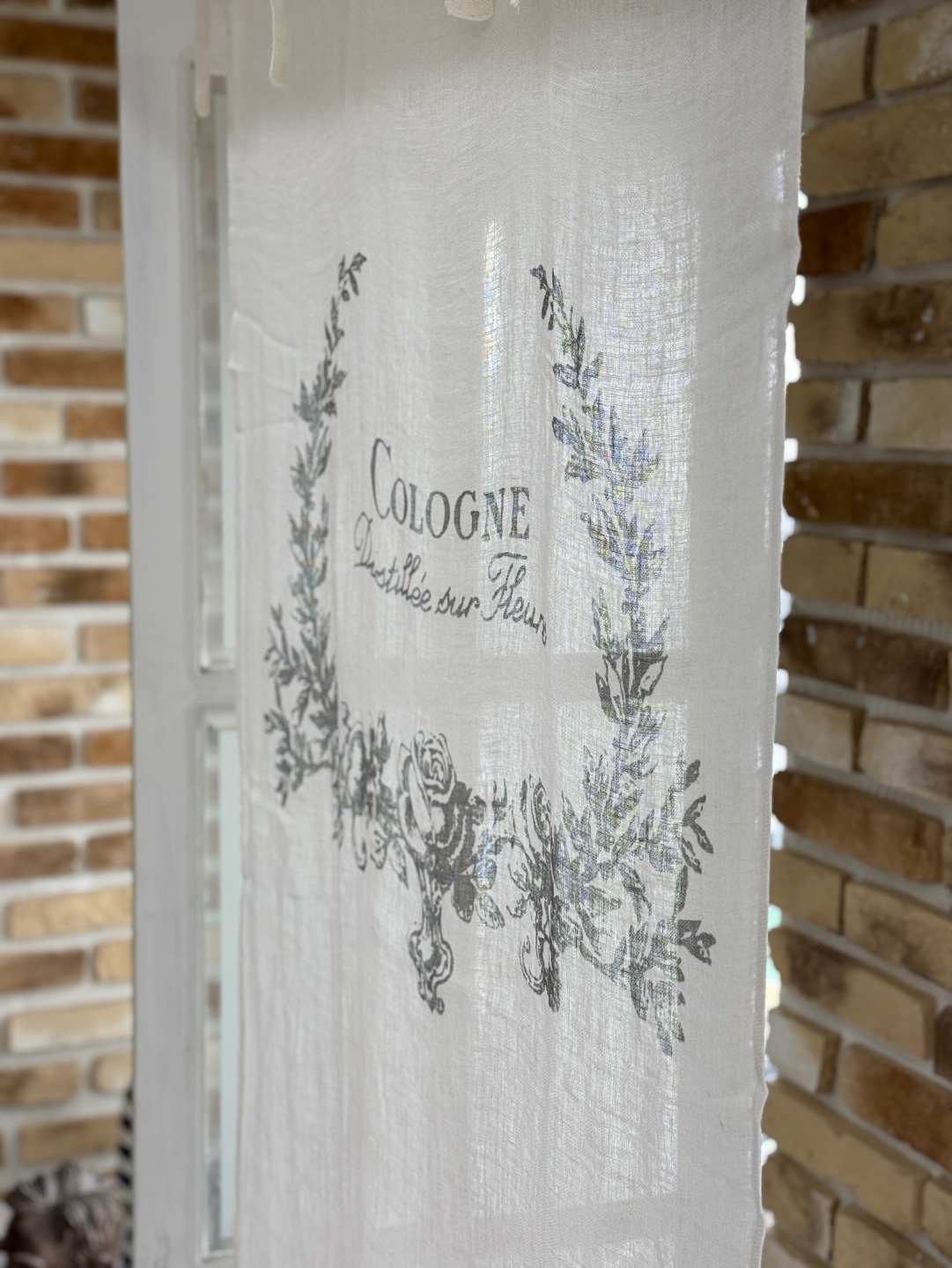 꼴로뉴 로리에 프린팅 주방 하프 커튼 70cm x 120cm - 상세 이미지 5
