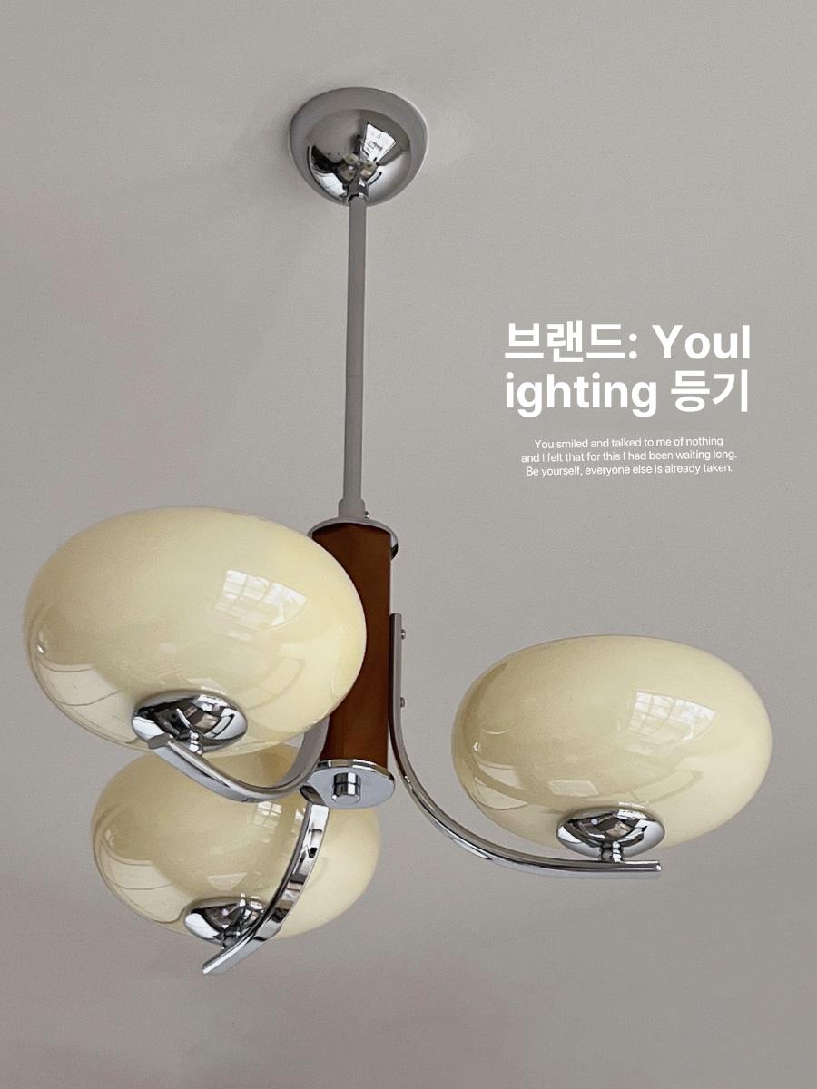 빈티지 레트로 샹들리에 우드 카페 거실 인테리어 6구 천장조명 - 상세 이미지 2