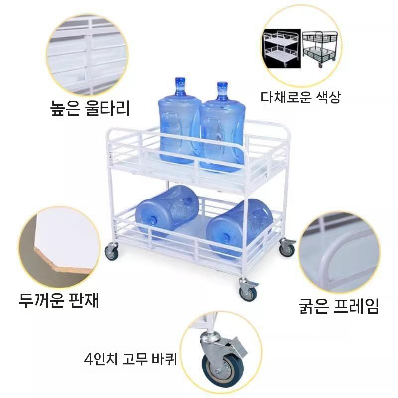 행사 매대 포장마차 접이식 이동식 진열대 밥버거 4인치 대형 바퀴 손 지지대 90x - 상세 이미지 5