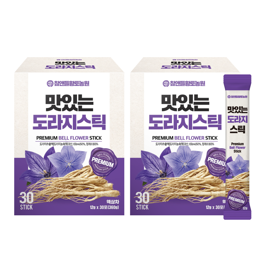 참앤들황토농원 맛있는 도라지 스틱 12g 30포 360g, 2개 - 상품 이미지