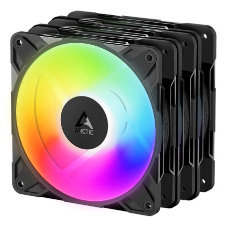 아틱 ARCTIC P12 Pro ARGB Reverse 서린 시스템 케이스 쿨러 (3팩, 블랙)