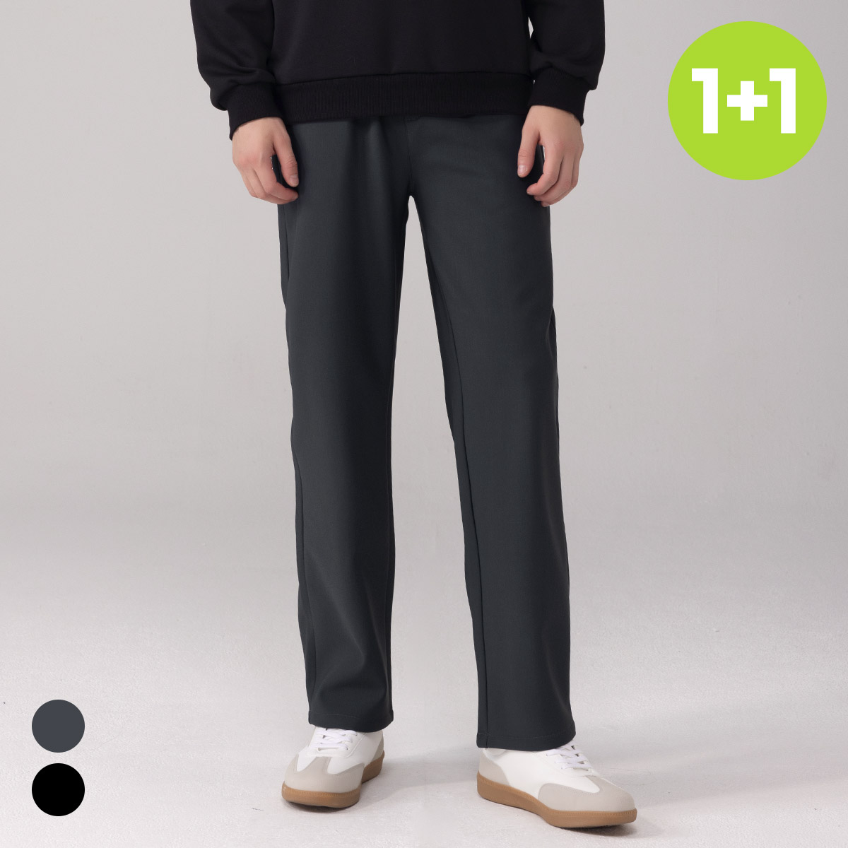 에버라스트 1+1 남성 일자 기모 바지 슬랙스 제품 이미지