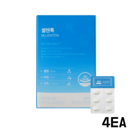 데이배리어 셀렌톡 아연 셀레늄 구리 500mg 30정 4개