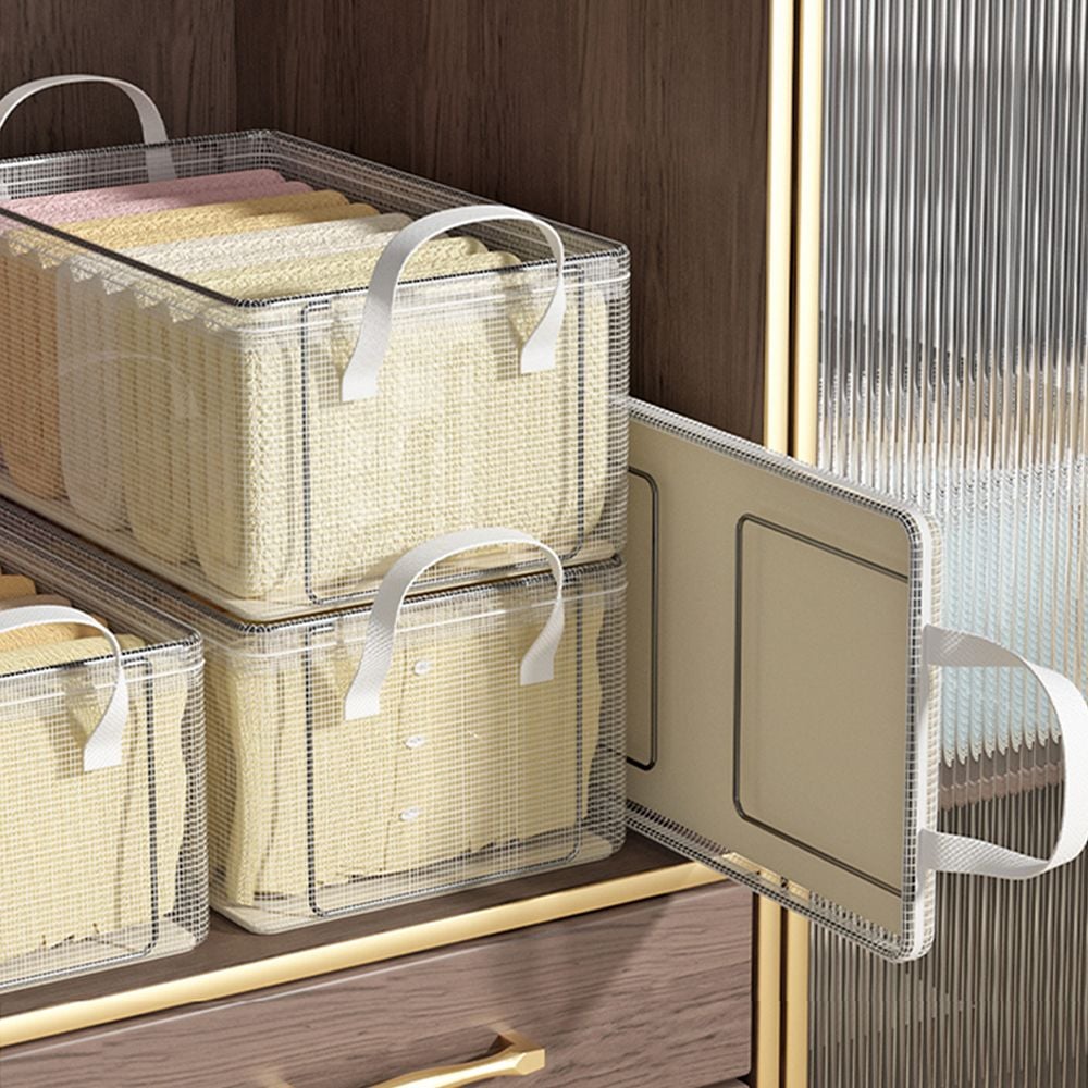 스틸 프레임 수납정리함 접이식 보관함 리빙박스 - 상품 이미지