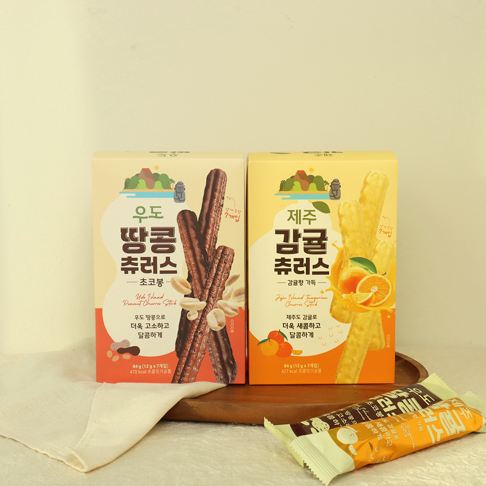 제주 우도땅콩 츄러스 초코봉 7개입 과자 제주도기념품 간식 - 상세 이미지 5