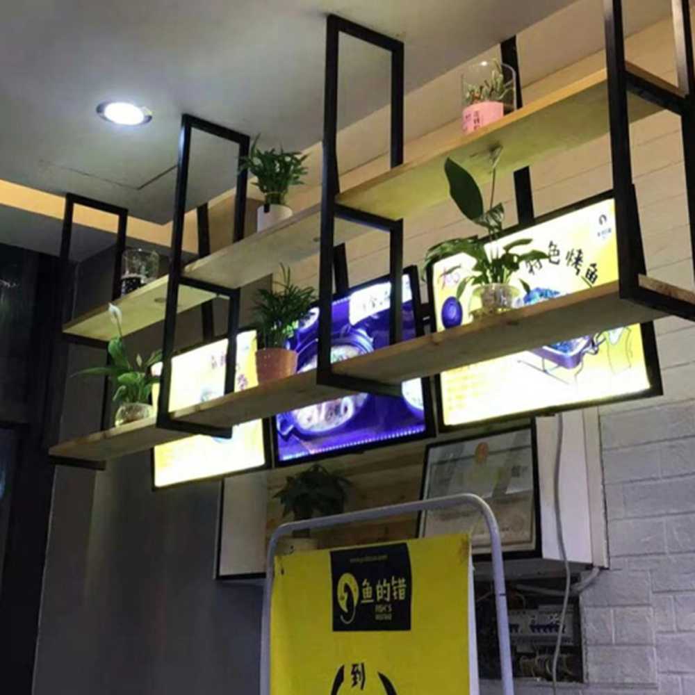 천장 선반 프로젝터 트레이 레스토랑 선반정리대 맞춤 80cm 2단 - 상세 이미지 2