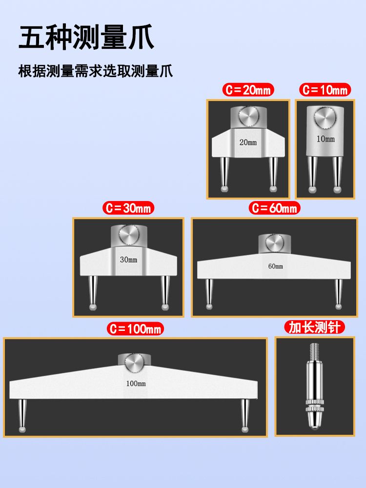 고정밀 곡률 곡선 곡률기 지름 측정기 R게이지 오목 반경 디지털 반경 눈금자 1-30MM - 상세 이미지 5