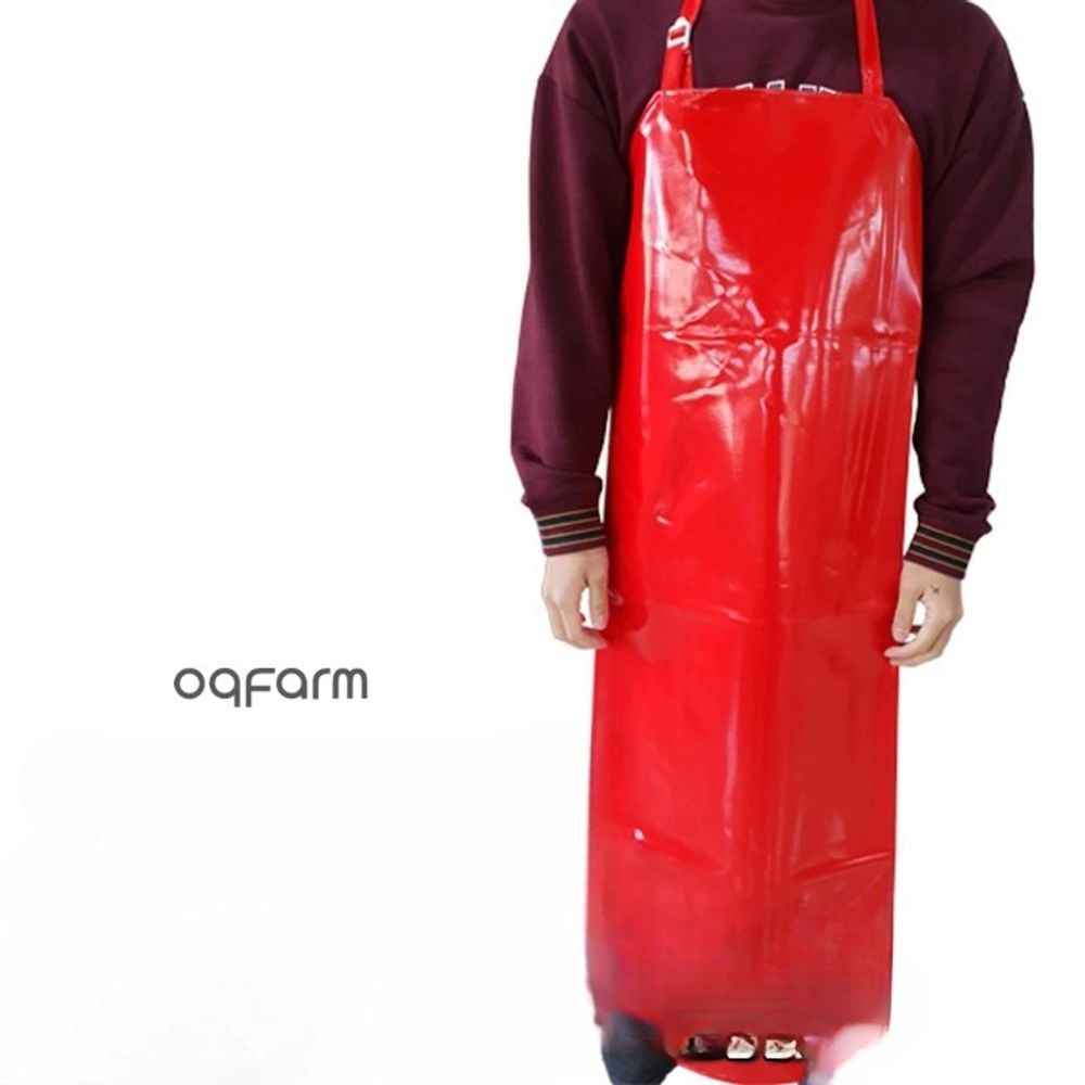 120cm X 120cm 방수양면 앞치마 특대 레드 FARM-S40 - 상품 이미지