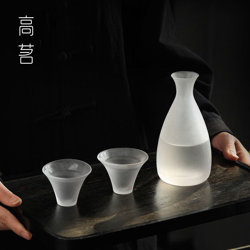 유리 사케 도쿠리 찻잔 위스키 소주 술잔 사케잔세트 안개 풀링 세트 0115 + 약 1 - 상세 이미지 2