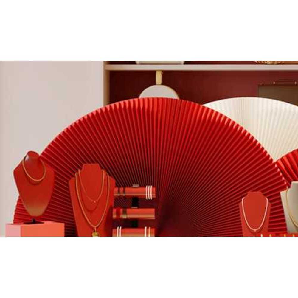 부채 장식 오브제 소품 대형 중식당 꾸미기 일식 식당 75x150cm - 상품 이미지