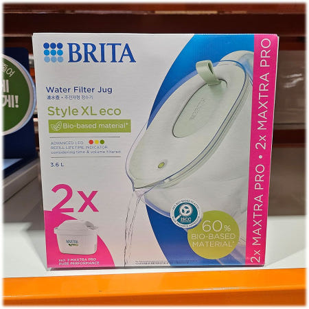 BRITA 브리타 알루나 XL 밸류팩 정수기 정수용기 3.6L 정수필터 2개 포함 코스트코