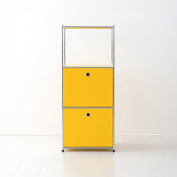 심플리 1x3 수납장 2문 BC603 500X400X1200MM, 3단, 소프트옐로우 8571.2437 - 메인 이미지