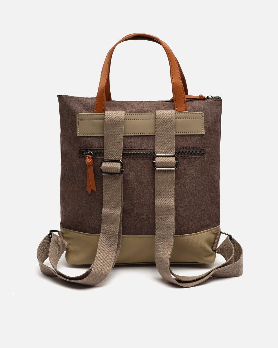 미사코 멀티컬러 베이직 핸들 백팩 Fidelina-5100484118019 CAMEL - 상세 이미지 3