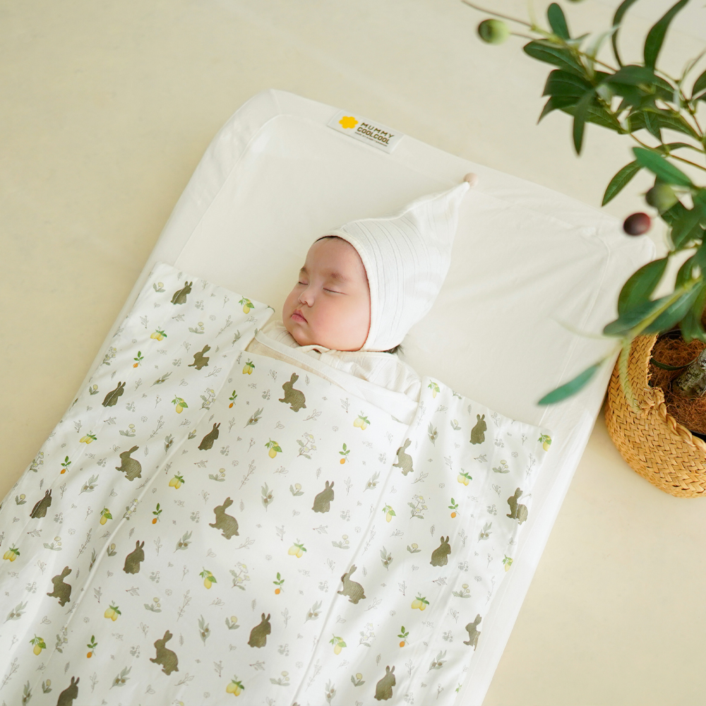 머미쿨쿨 올인원 모로반사 방지 좁쌀이불 아기 신생아 통잠이불 출산선물 아이보리 메쉬