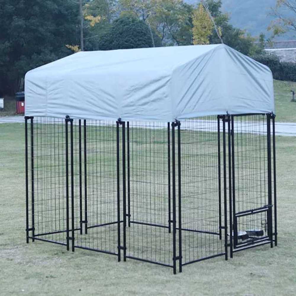 대형견 울타리 케이지 철제 세트 집 야외 조립식 철장 120cm - 상품 이미지