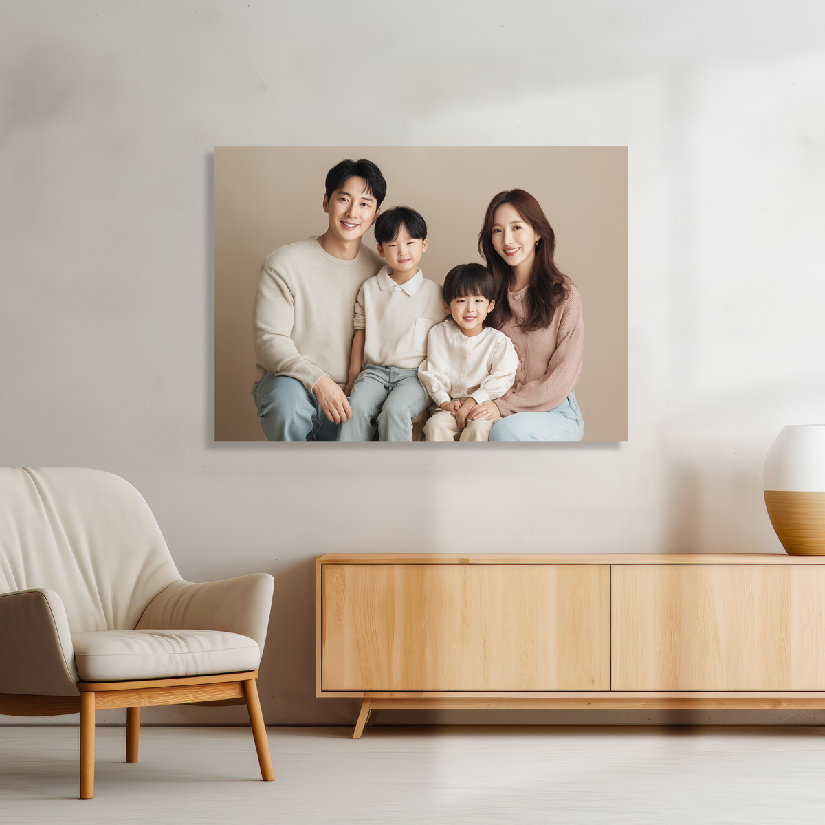 [필프레임] 가족 사진 액자 아크릴액자 샤이닝 맞춤제작 12x17 cm - 상세 이미지 2