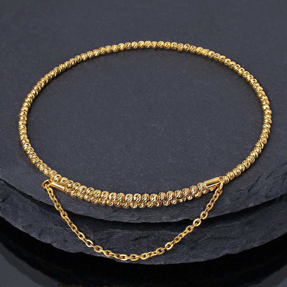 순금 24K 레이어드 뱅글 컷팅볼 코첼라 팔찌