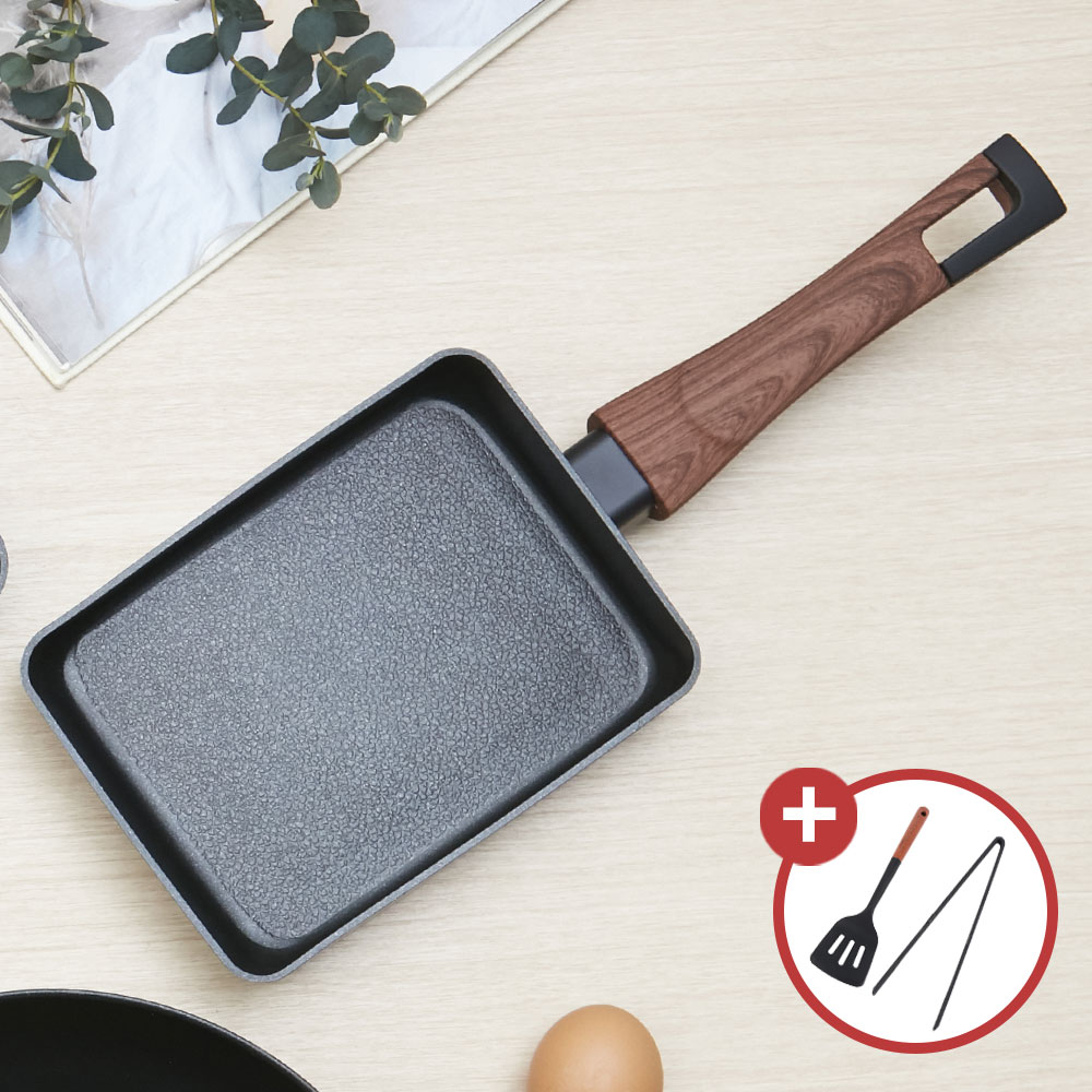 [조리도구 증정] 1+1 실바트 까리노 고농축 인덕션 사각 프라이팬 18cm 에그 계란말이 계란후라이팬 상세 이미지 2