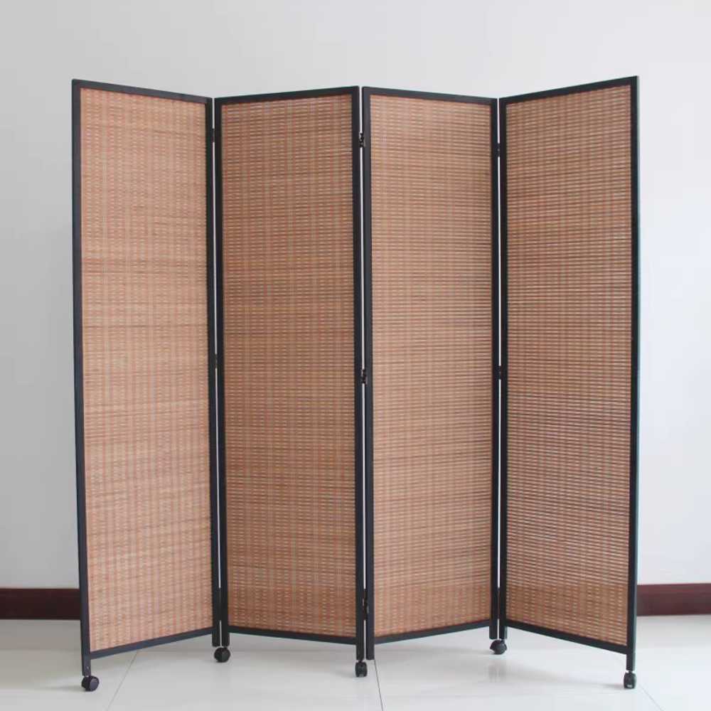 접이식 바퀴 파티션 이동식 칸막이 공간 분리 스크린 50x170cm 4패널 - 상세 이미지 4