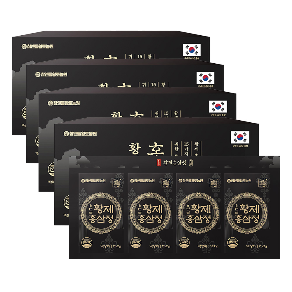 [홍삼정 선물세트] 참앤들황토농원 6년근 황제 홍삼정 1kg, 4개 - 상품 이미지