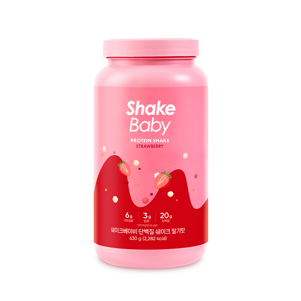 쉐이크베이비 4개 + 전용보틀 2개 세트 딸기맛 2통+딸기맛 1통+핑크보틀 2개 이미지 4