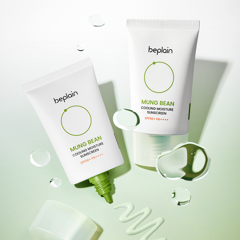 비플레인 녹두 쿨링 수분 선크림 (SPF50+/PA++++) 50ml, 2개 제품 이미지