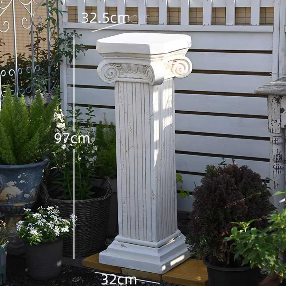 클래식 기둥 로마 신전 조형 인테리어 장식 오브제 32x84cm - 상세 이미지 4