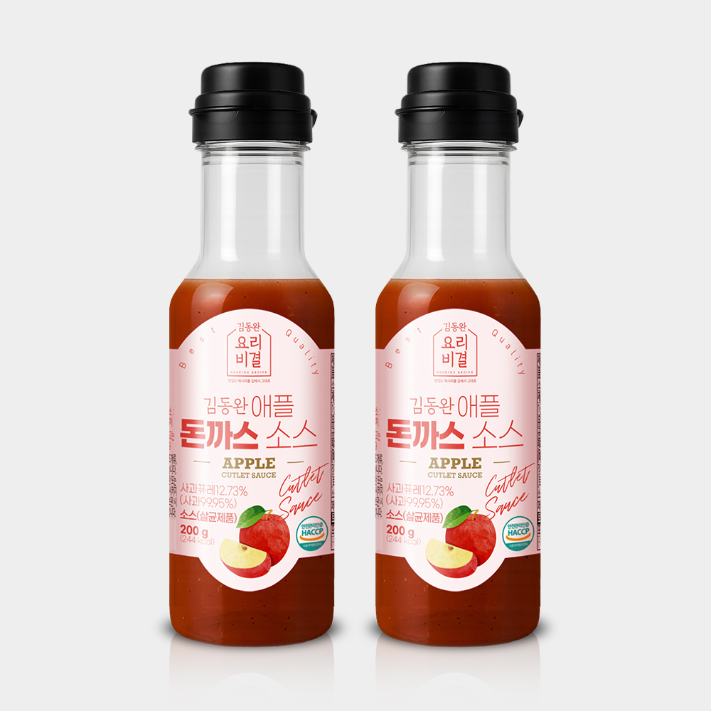 김동완 애플 돈까스 소스 옛날 경양식 돈가스 돈카츠 양념 부어먹는 200g, 2개 - 상품 이미지