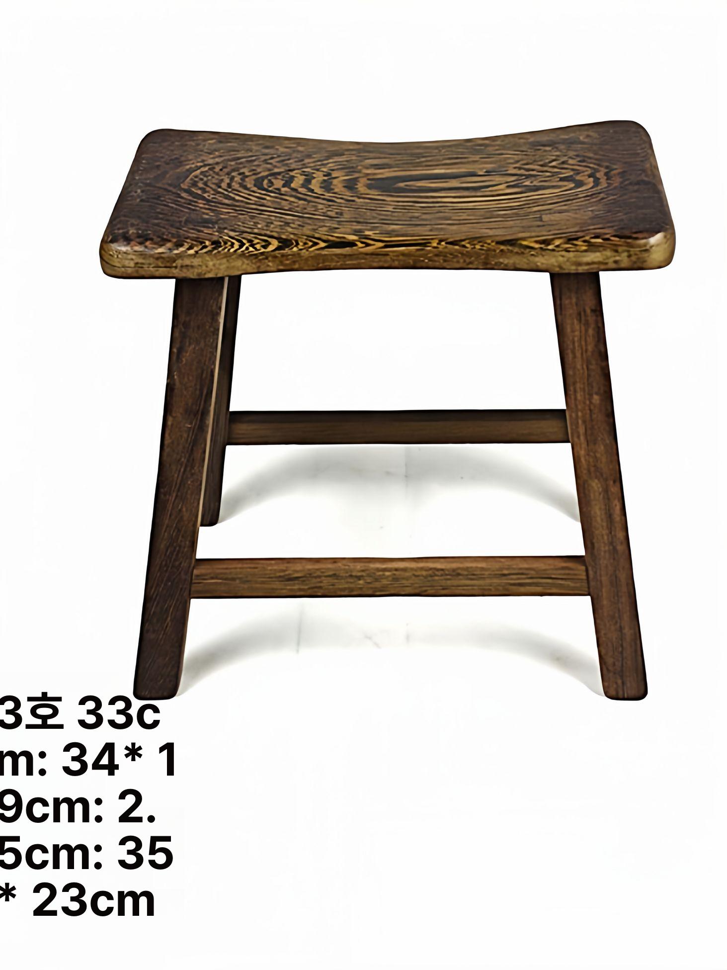 원목 스툴 고재 인테리어 현관 낮은의자 통나무 카페 소형 받침대 15cm 좌석 29x15cm - 상세 이미지 4