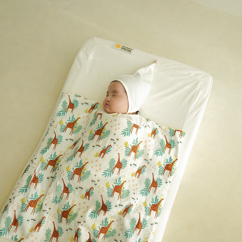 머미쿨쿨 올인원 모로반사 방지 좁쌀이불 아기 신생아 통잠이불 출산선물 아이보리 메쉬