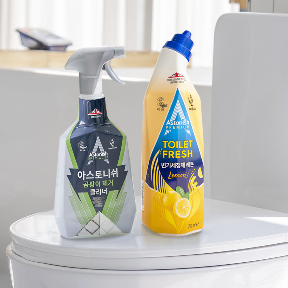 아스토니쉬 곰팡이클리너 750ml + 변기세정제 750ml