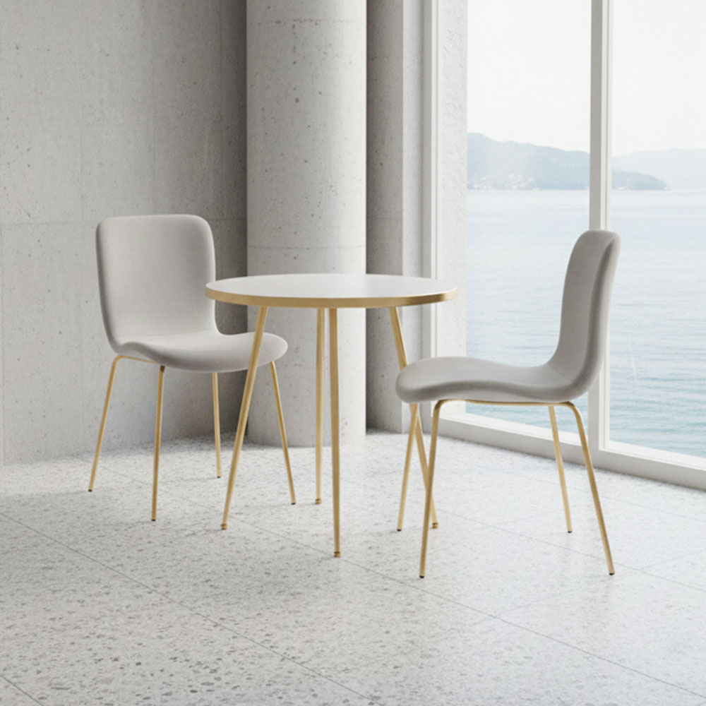 쇼콜라 인테리어 디자인 골드벨벳 카페체어 식탁 의자