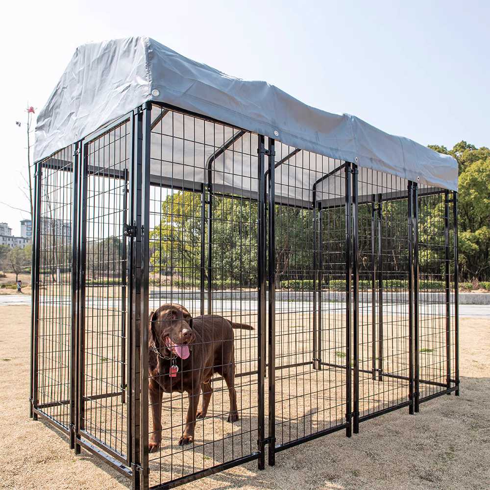 대형견 울타리 케이지 철제 세트 집 야외 조립식 철장 120cm - 상세 이미지 3