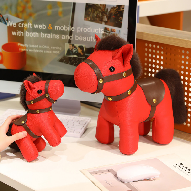 말띠 마스코트 봉제인형 키링 가방고리 새해 선물 기본(레드 13cm) - 상세 이미지 4