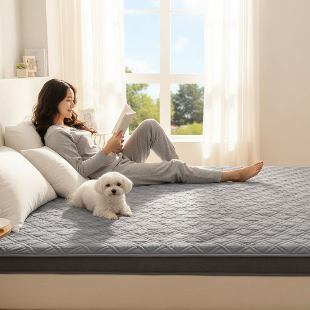 3H한일온열기 그래핀 탄소매트 카본 EMF 워셔블 전기 매트 장판 캠핑 차박 병원용 그레이 미니전기장판 70x190