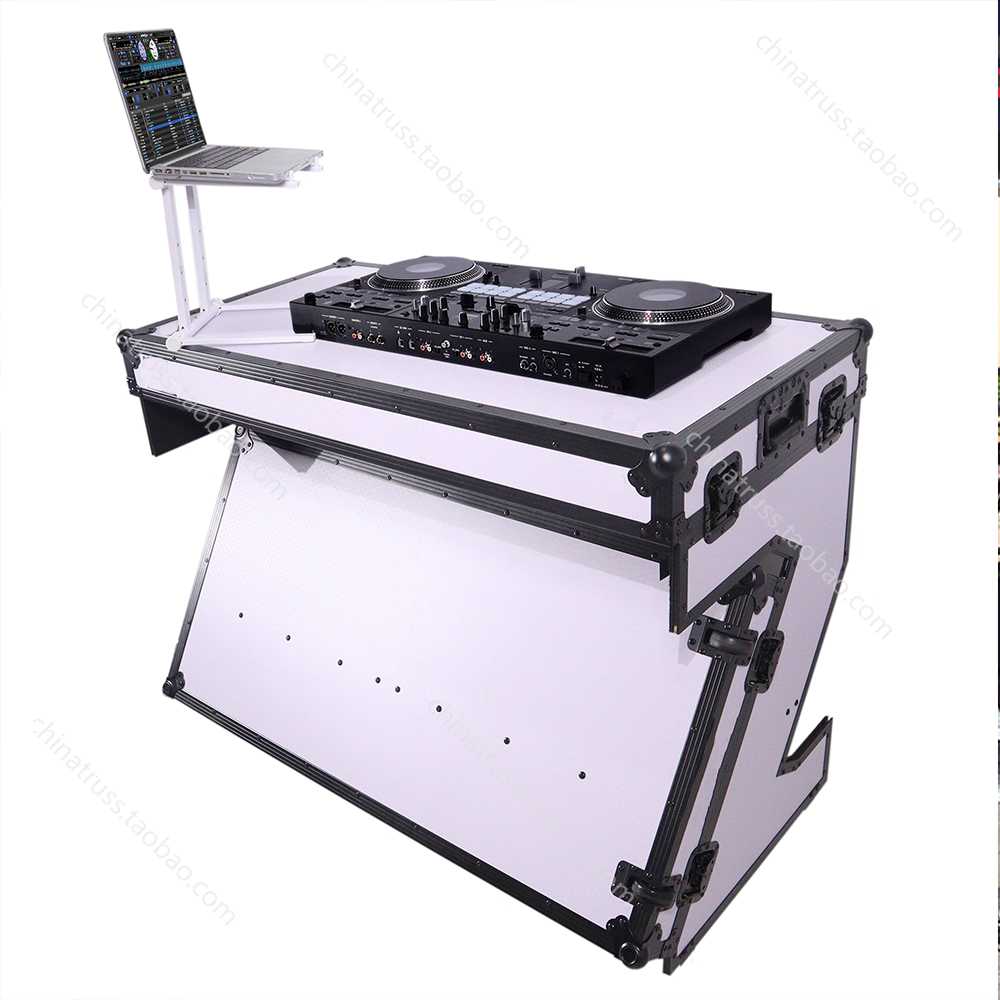 DJ 테이블 믹서 거치대 디제잉 장비 스탠드 공연대 블랙 (실버) - 상세 이미지 3