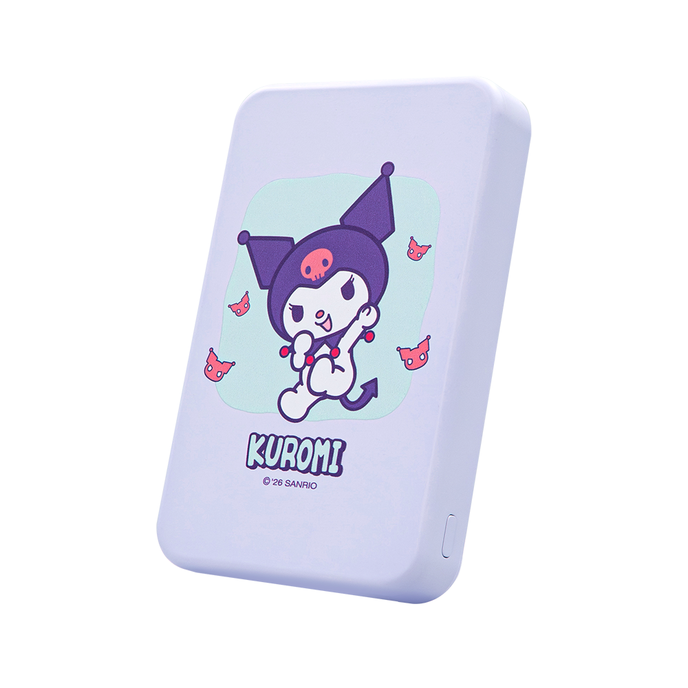 산리오캐릭터즈 22.5W 고속충전 맥세이프 아이폰 갤럭시 무선보조배터리 10000mAh, 쿠로미 - 상세 이미지 3