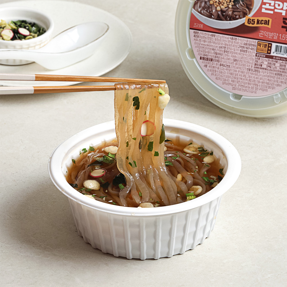 다신샵 54kcal 바로먹는 곤약이면 2종 4개 / 노밀가루 발효곤약 모밀소바 우동 이미지 6