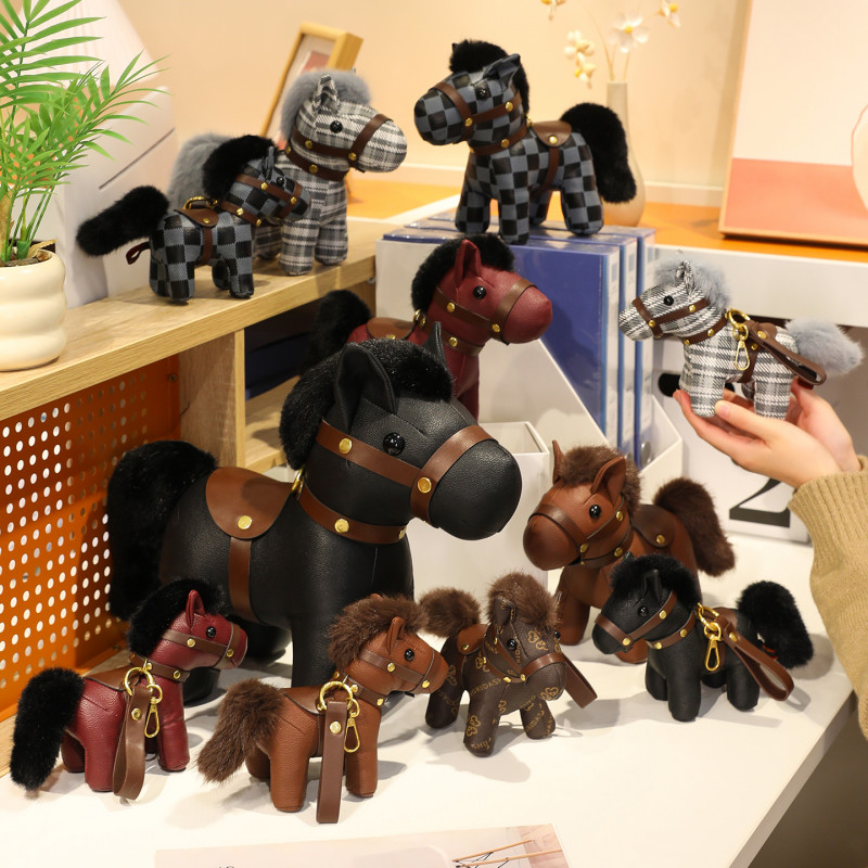 말띠 마스코트 봉제인형 키링 가방고리 새해 선물 기본(레드 13cm) - 상세 이미지 2