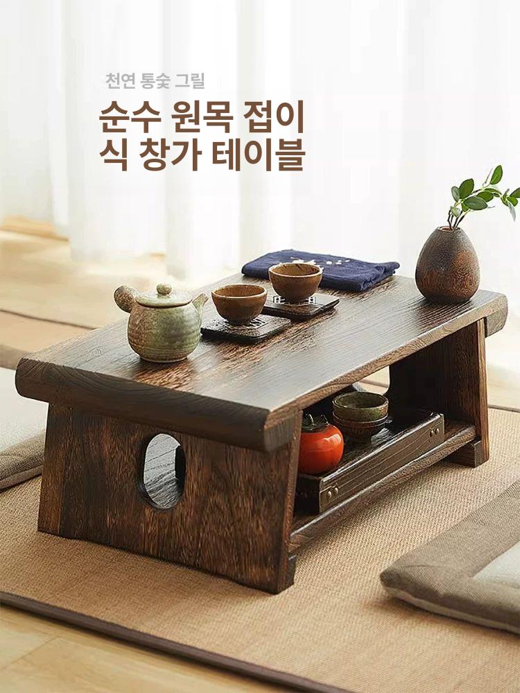 원목 티테이블 일본식 다다미 교자상 거실 다도 좌식 소형 테이블 - 상세 이미지 2