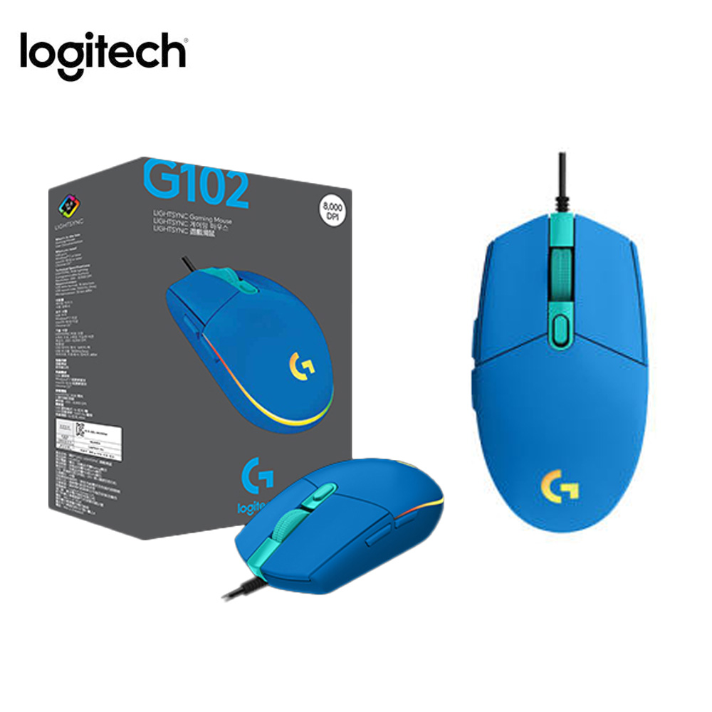 로지텍 G102 마우스 IC 2세대 벌크 게이밍 로지텍코리아 유선 배그 서든 FPS 게임 상품 이미지