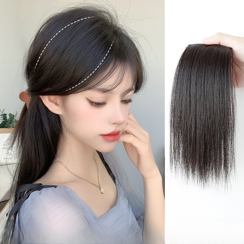 피스 가발 정수리 자연스러운 새치커버 볼륨 헤어뽕 옆머리 뒷머리 부분가발 20cm - 상세 이미지 2