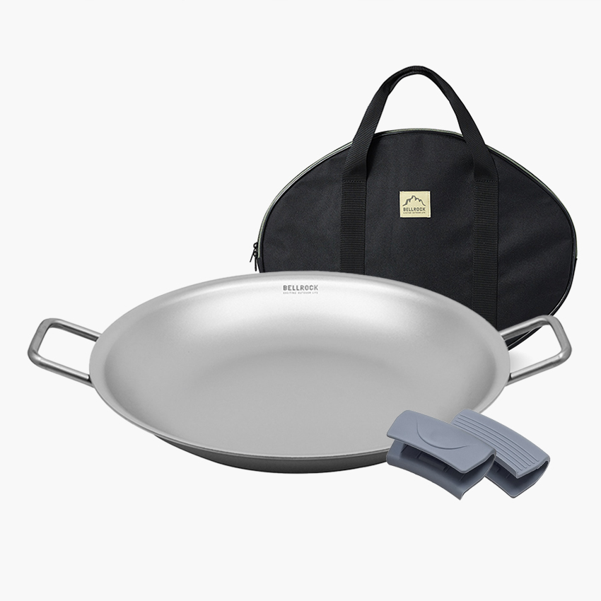 벨락 무연마제 실키 스텐 그리들 팬 36cm 통3중 캠핑 후라이팬