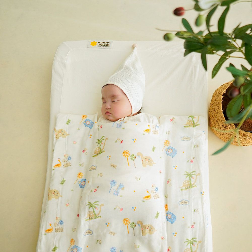 머미쿨쿨 올인원 모로반사 방지 좁쌀이불 아기 신생아 통잠이불 출산선물 아이보리 메쉬