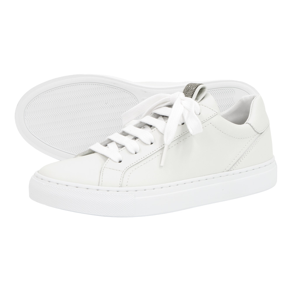 브루넬로쿠치넬리 레더 화이트 스니커즈 MZGSG2525 C7592 (2025 S/S) SIZE 36,37 - 상품 이미지