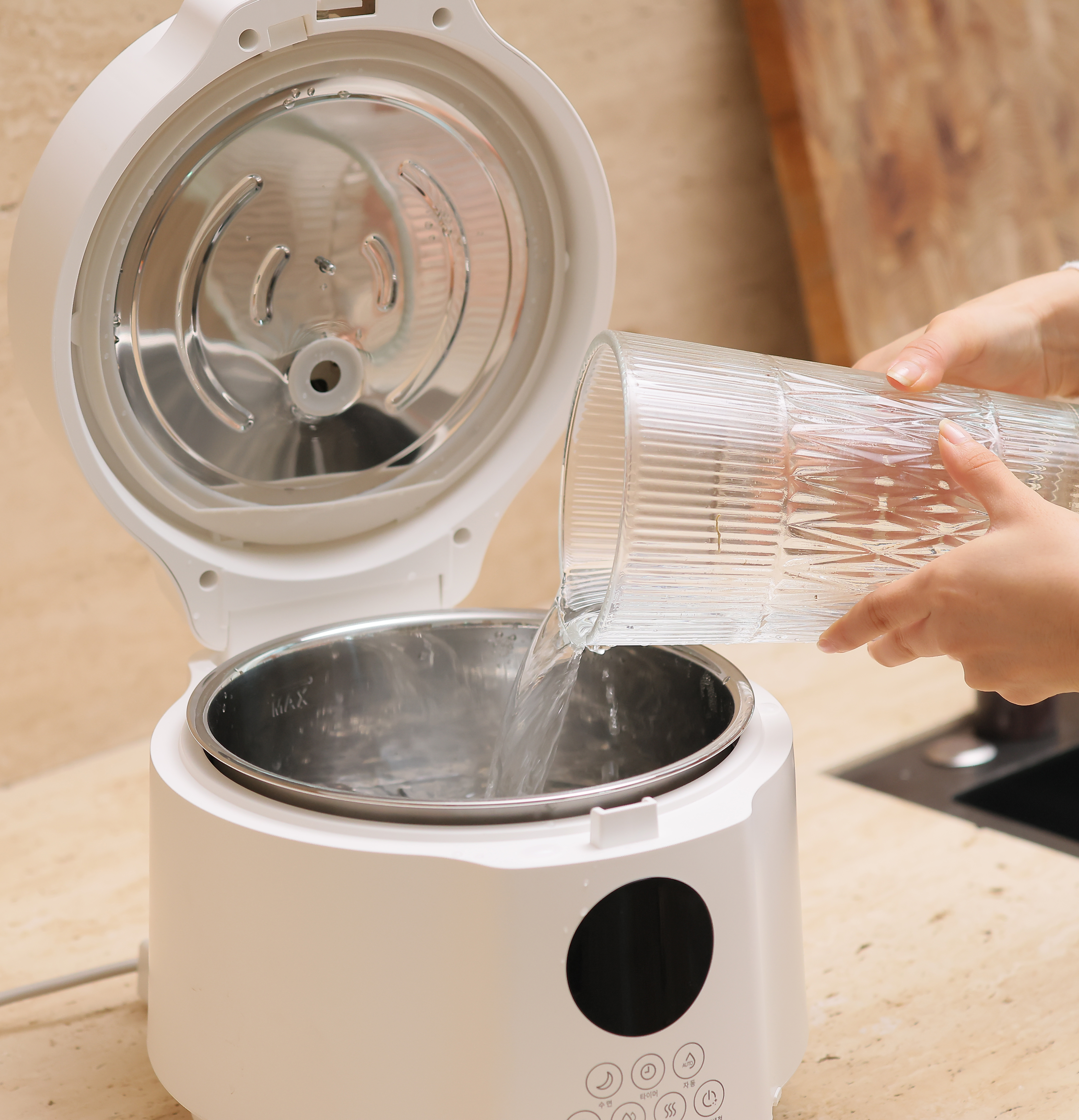 마이프랜드 4.5L 대용량 가열식 가습기 통세척 신생아 아기용 가습기 스티모